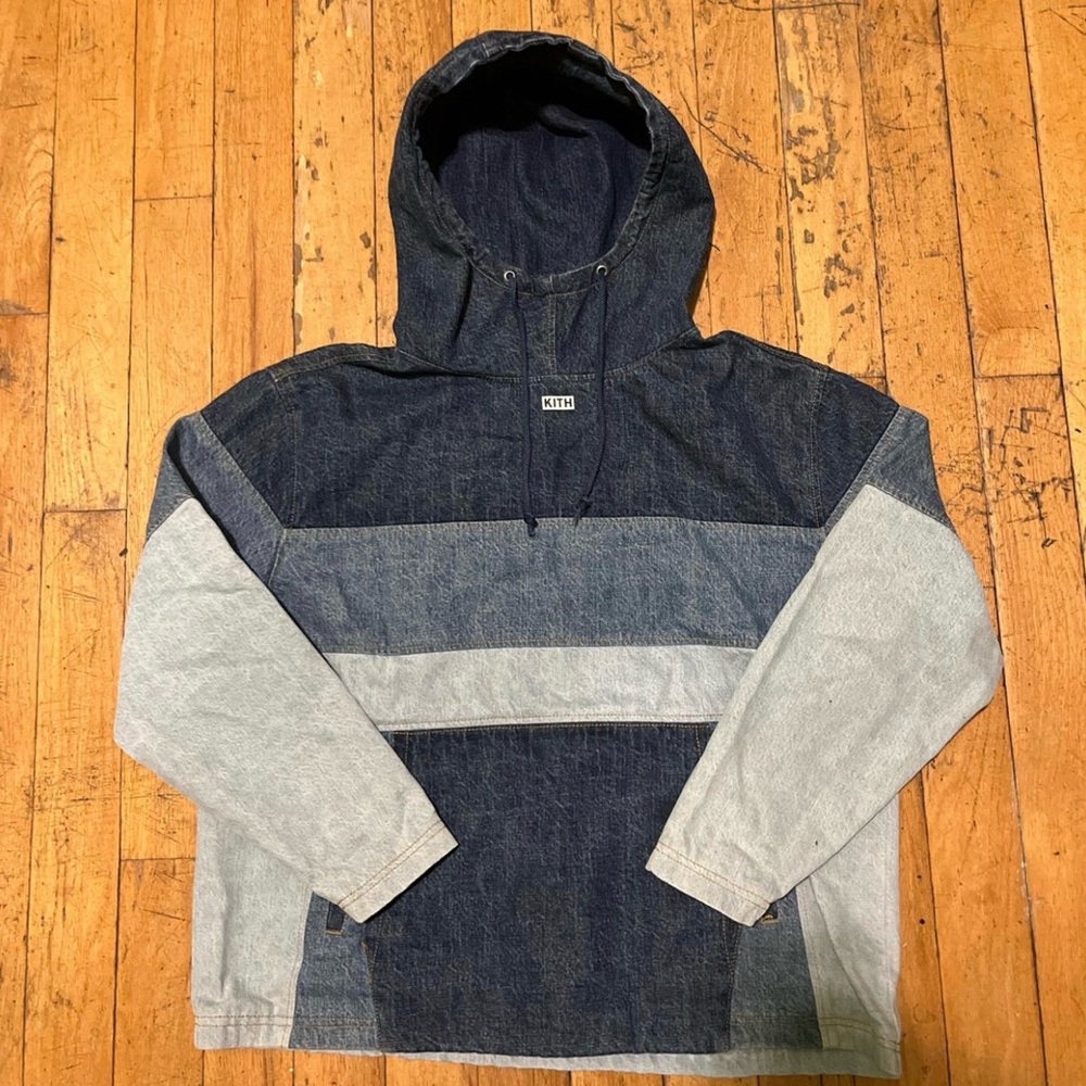 SOLD- Kith Double Pocket Denim Hoodie